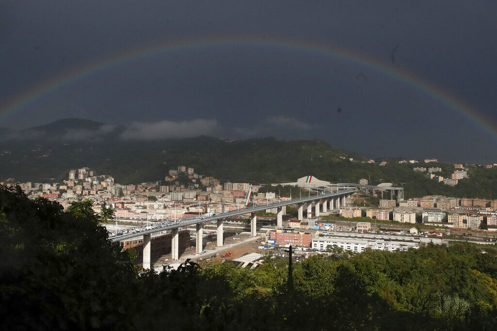 APTOPIX Italy Genoa Bridge